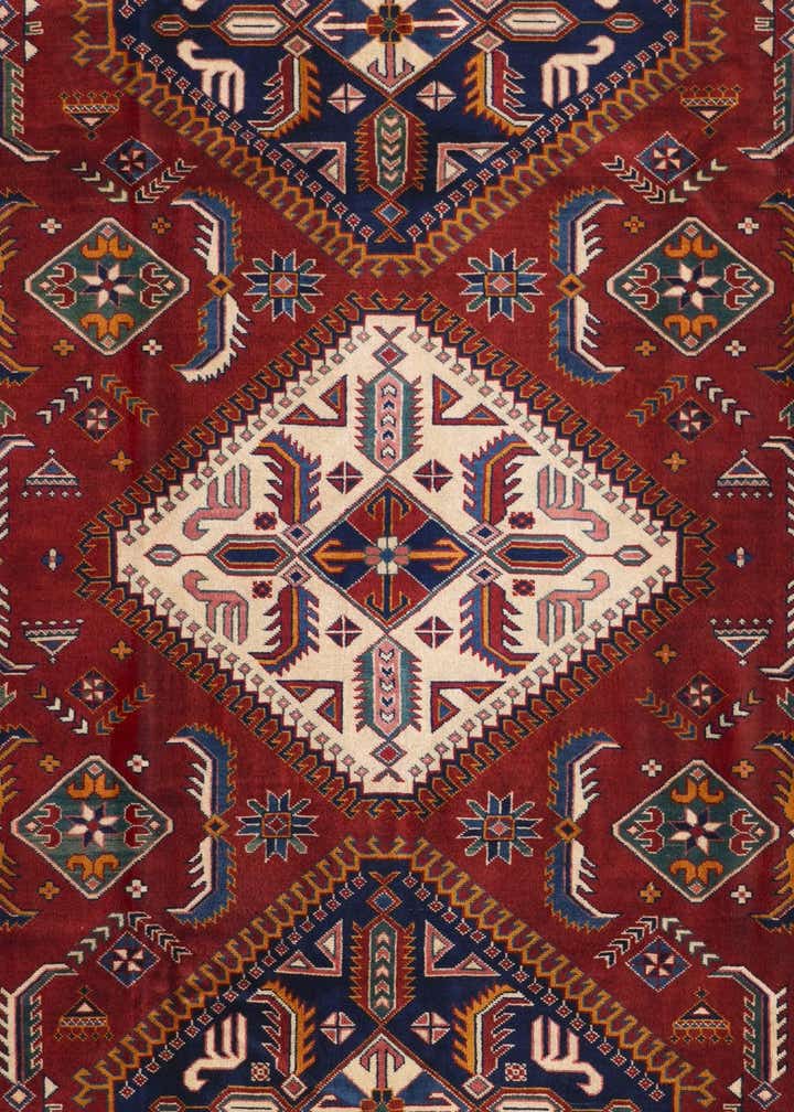 6' 11 x 10' 1 Hand Knotted Shirvan Rug