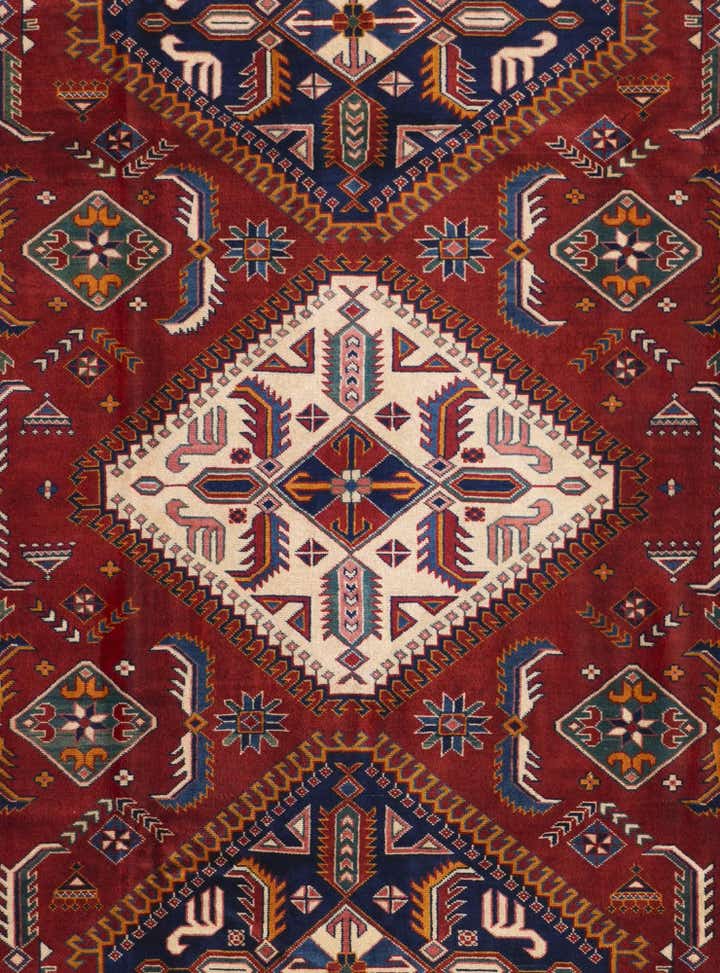 6' 11 x 10' 1 Hand Knotted Shirvan Rug
