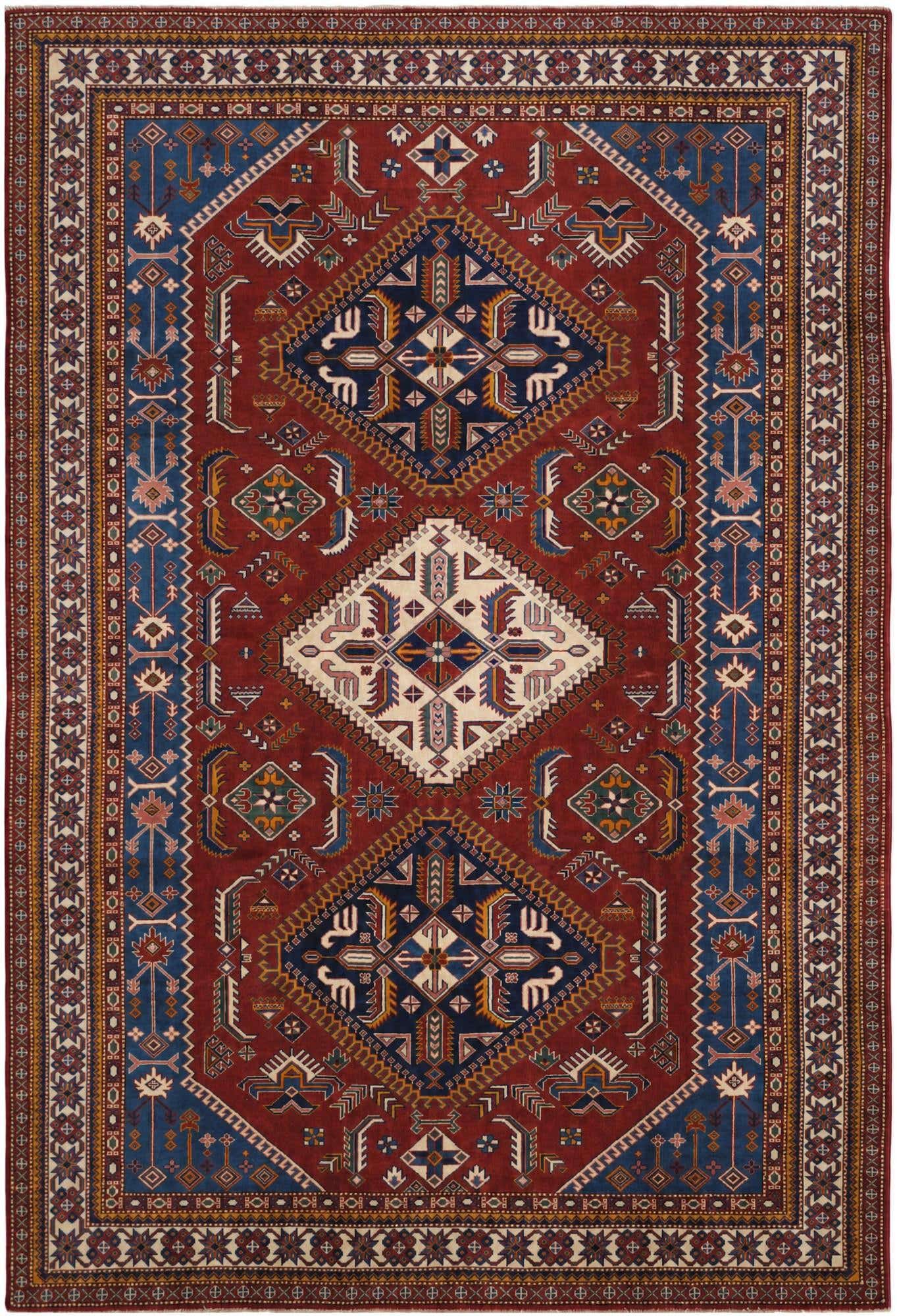 6' 11 x 10' 1 Hand Knotted Shirvan Rug