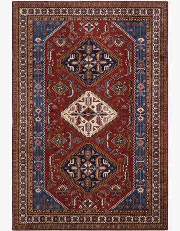 6' 11 x 10' 1 Hand Knotted Shirvan Rug