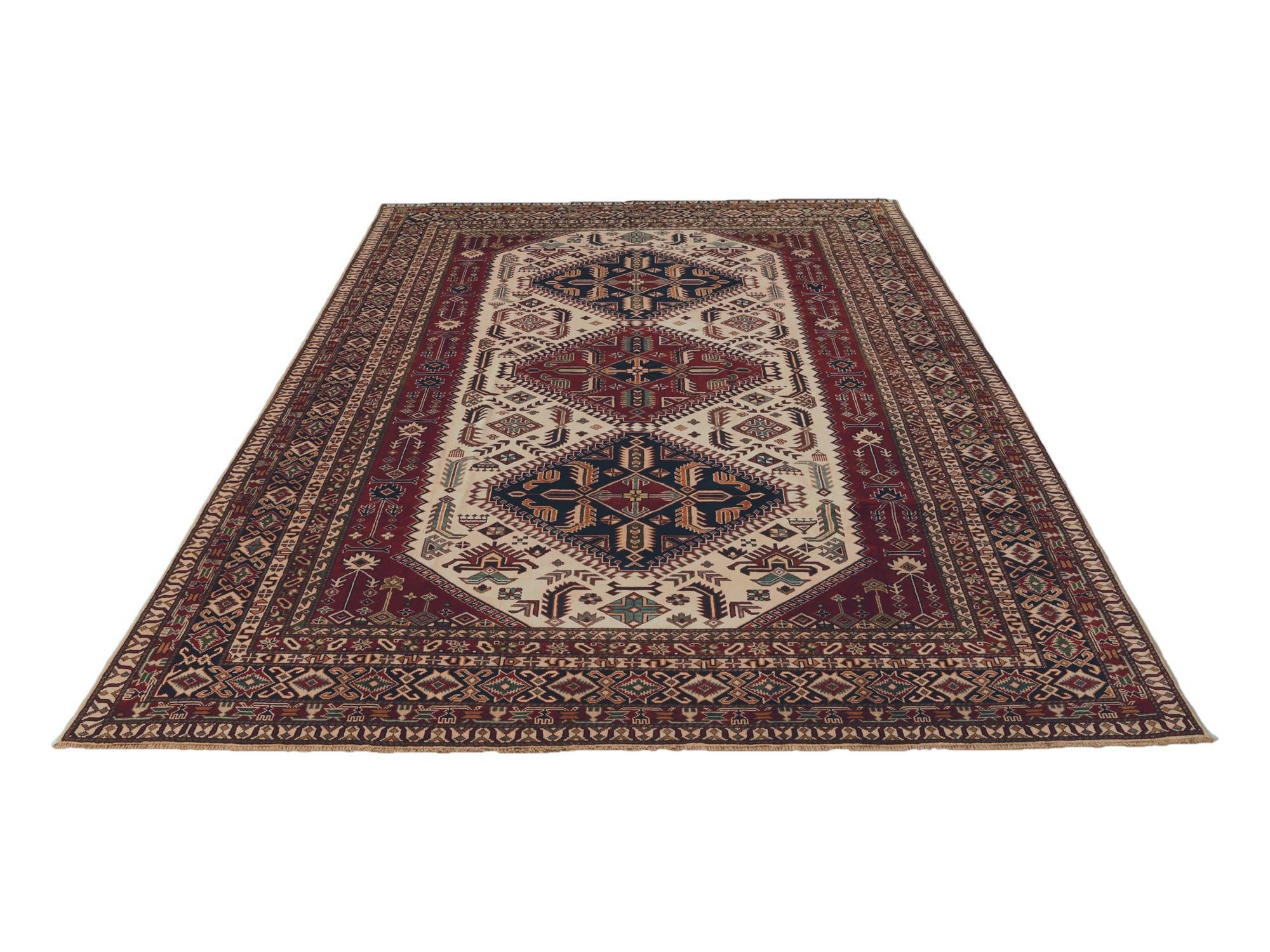 7' 3 x 11' 1 Hand Knotted Shirvan Rug