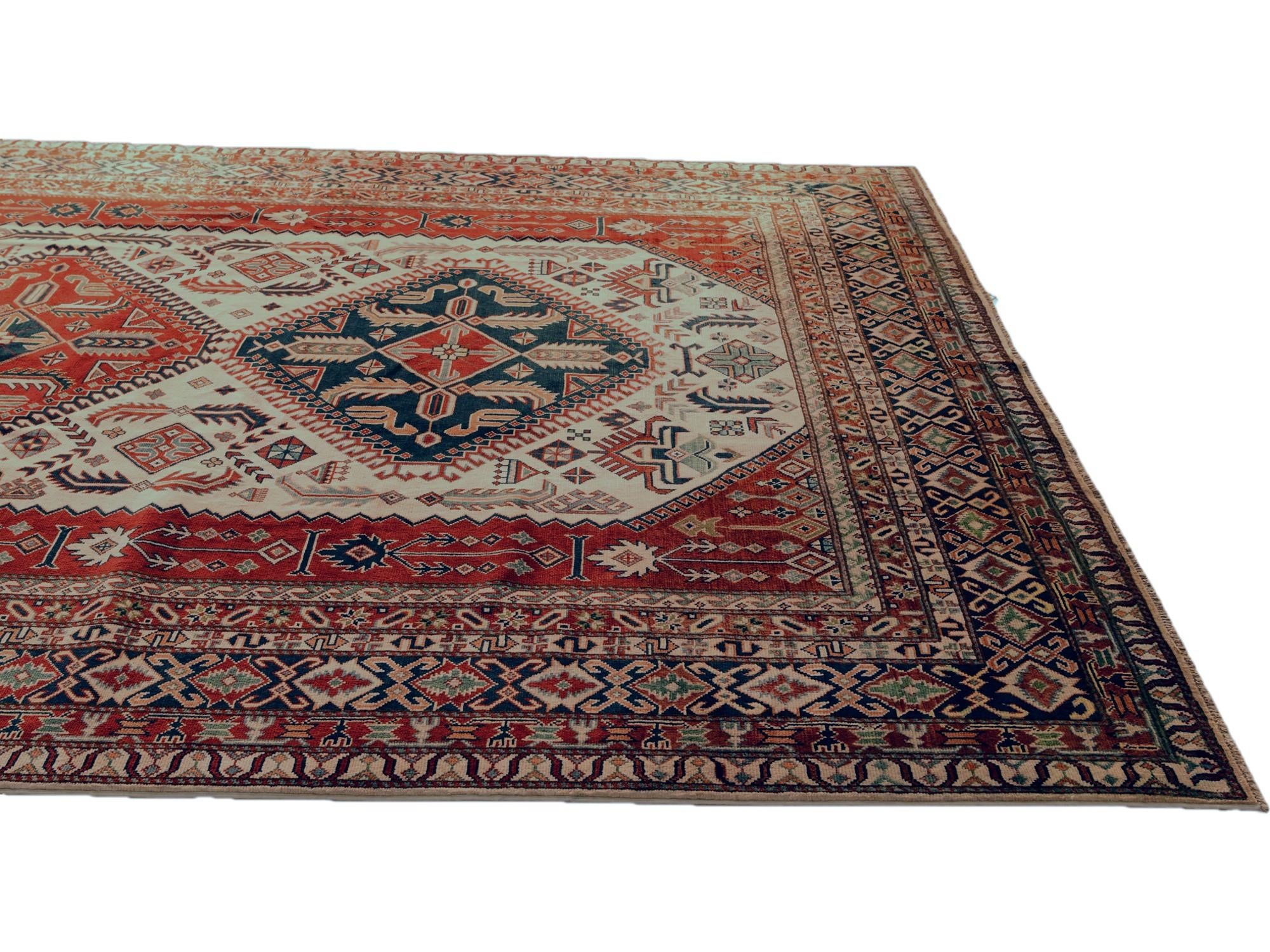 7' 3 x 11' 1 Hand Knotted Shirvan Rug