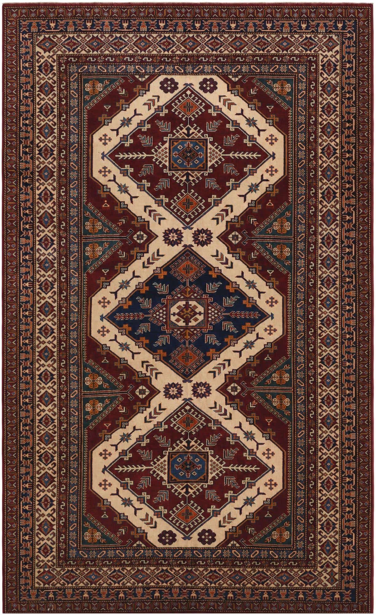 6' x 9' 8 Hand Knotted Shirvan Rug