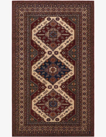 6' x 9' 8 Hand Knotted Shirvan Rug