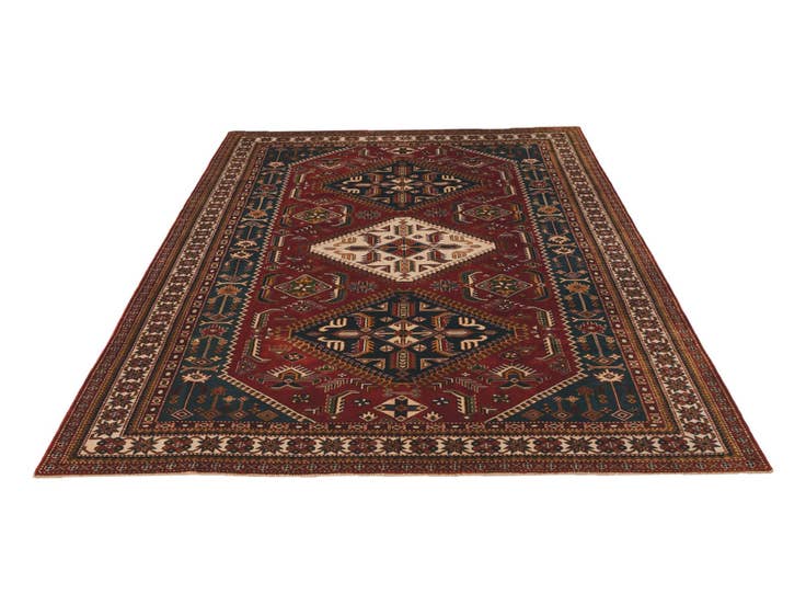 Detail image of 6' 9 x 9' 9 Hand Knotted Shirvan Rug
