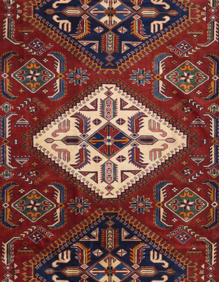 Detail image of 6' 9 x 9' 9 Hand Knotted Shirvan Rug