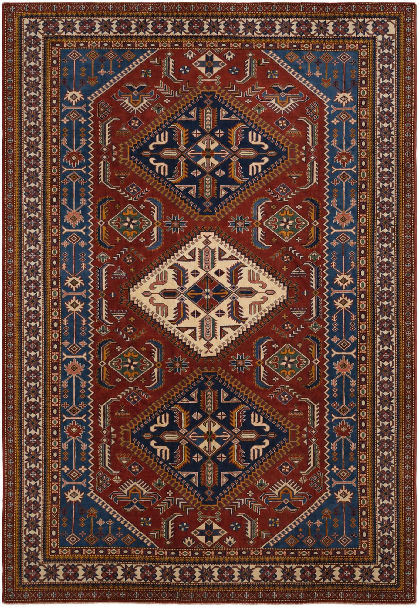 6' 9 x 9' 9 Hand Knotted Shirvan Rug