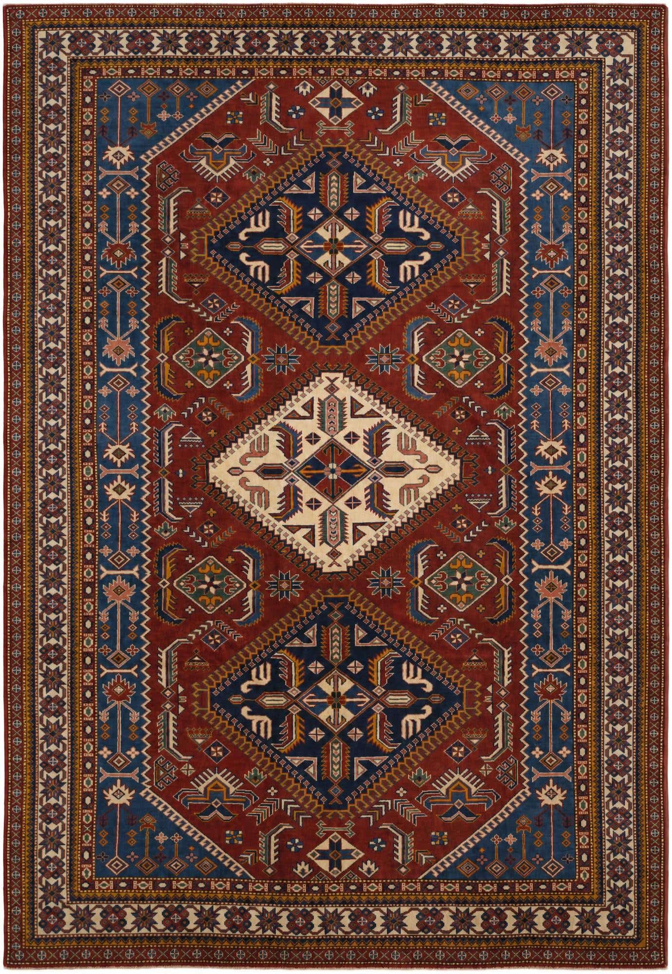 6' 9 x 9' 9 Hand Knotted Shirvan Rug