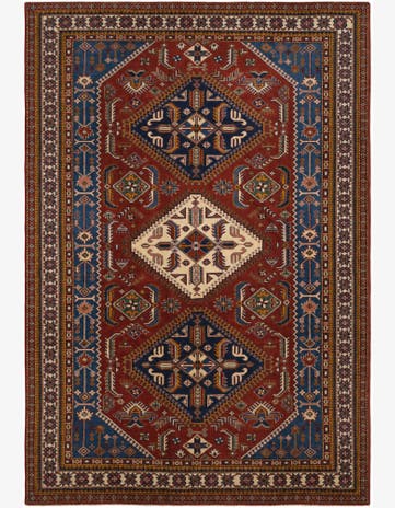 6' 9 x 9' 9 Hand Knotted Shirvan Rug