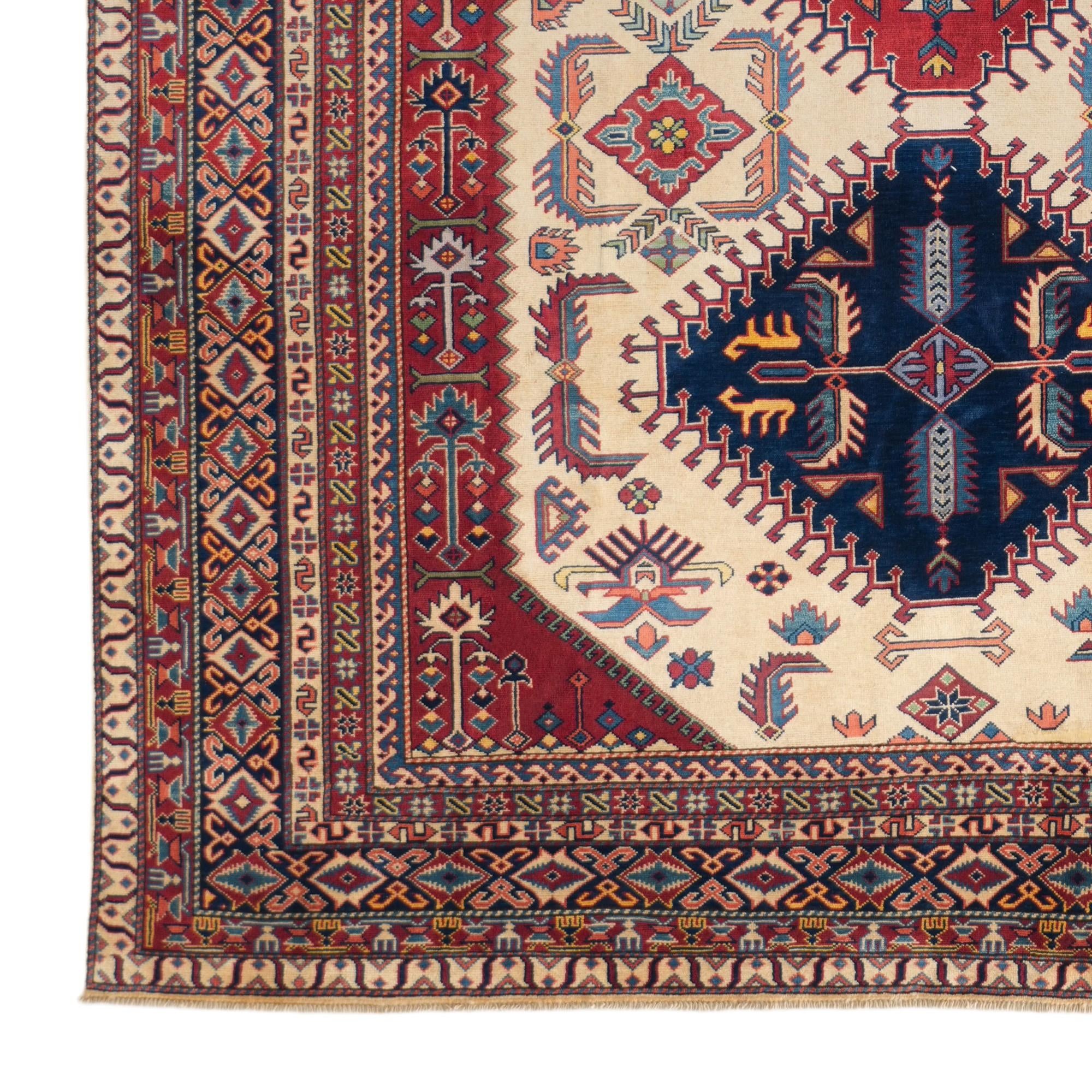 7' 5 x 9' 8 Hand Knotted Shirvan Rug