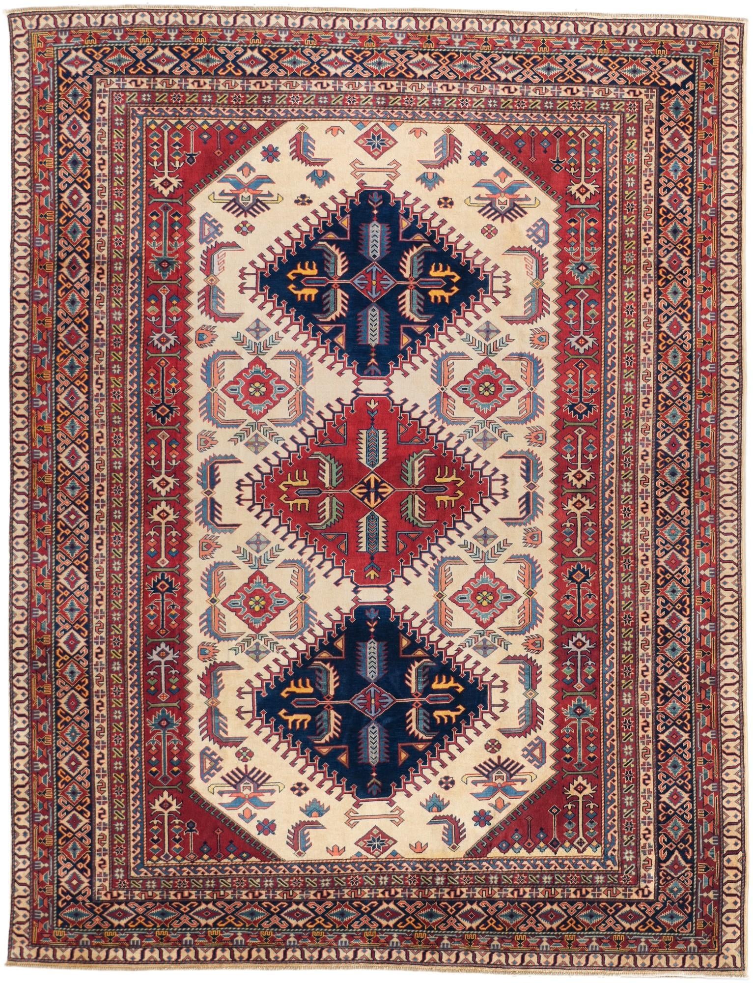 7' 5 x 9' 8 Hand Knotted Shirvan Rug
