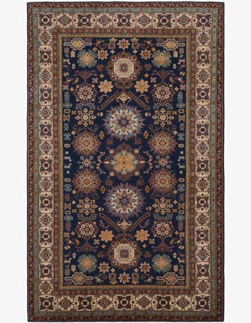7' 1 x 11' 6 Hand Knotted Shirvan Rug