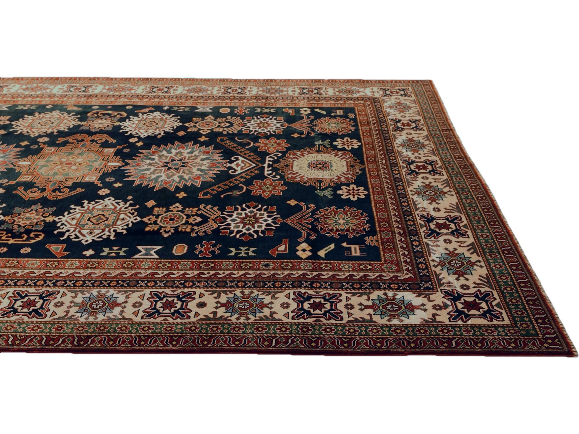 7' 4 x 9' 11 Hand Knotted Shirvan Rug