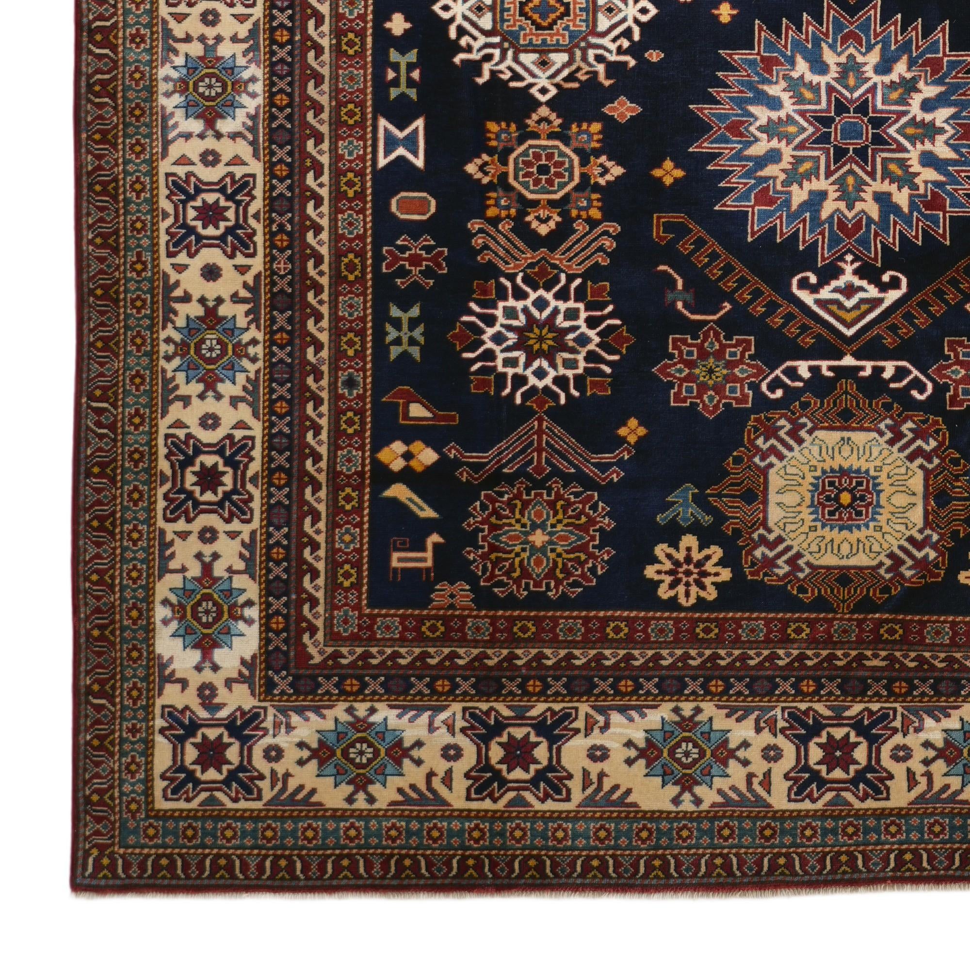 7' 4 x 9' 11 Hand Knotted Shirvan Rug
