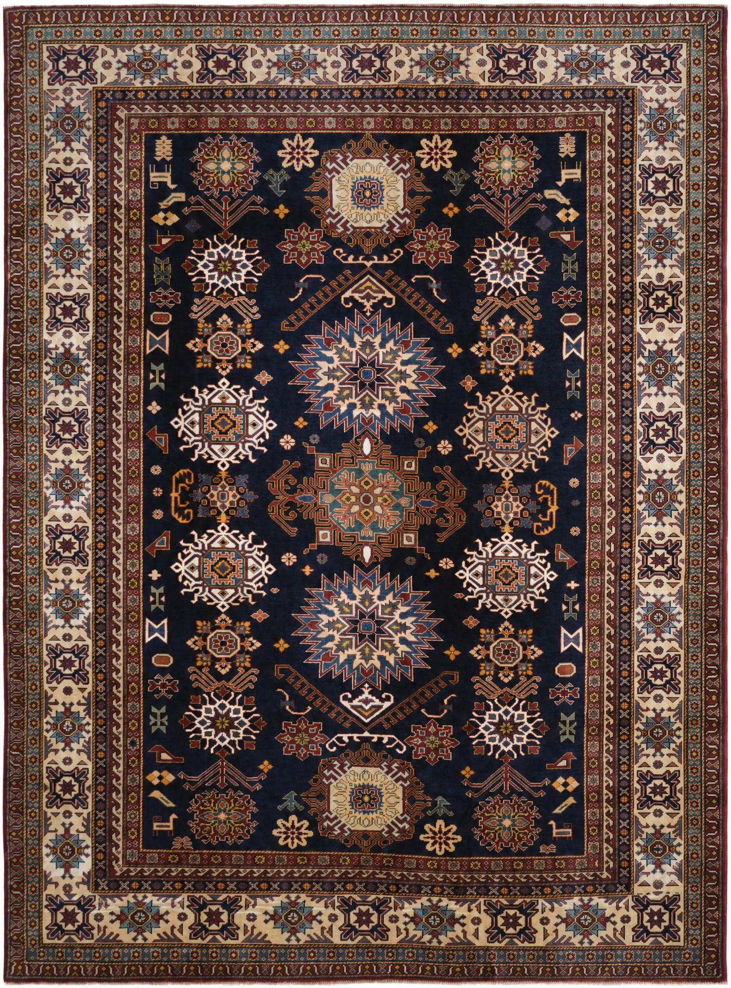 7' 4 x 9' 11 Hand Knotted Shirvan Rug