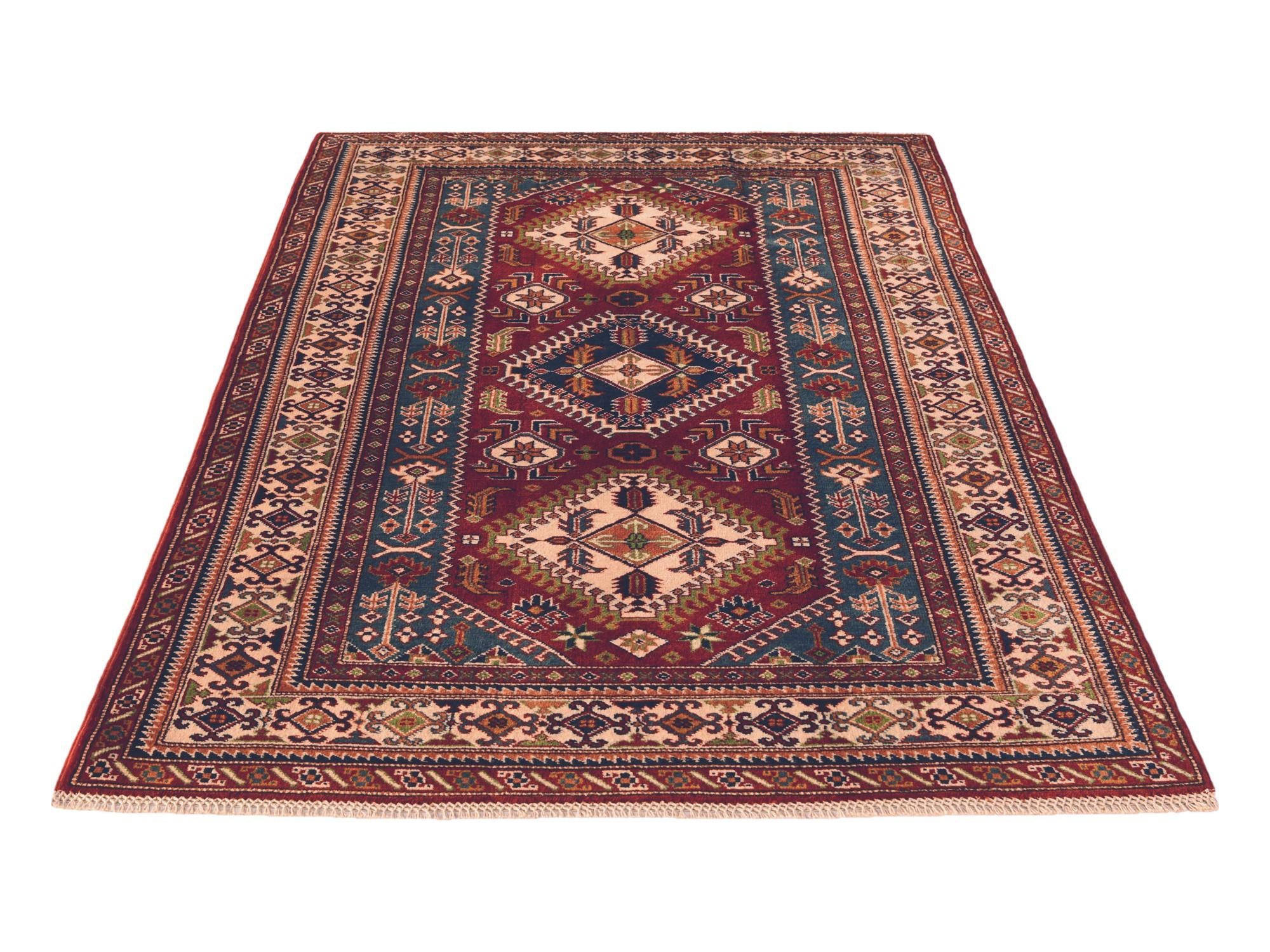 4' 2 x 5' 7 Hand Knotted Shirvan Rug