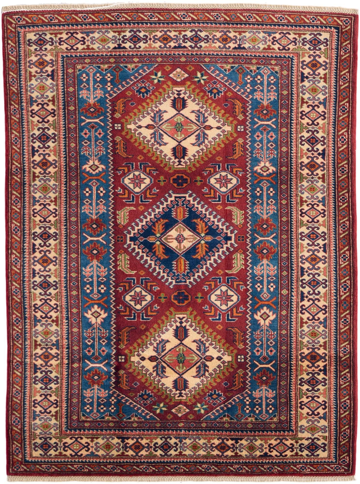 4' 2 x 5' 7 Hand Knotted Shirvan Rug