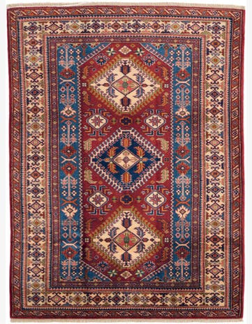4' 2 x 5' 7 Hand Knotted Shirvan Rug