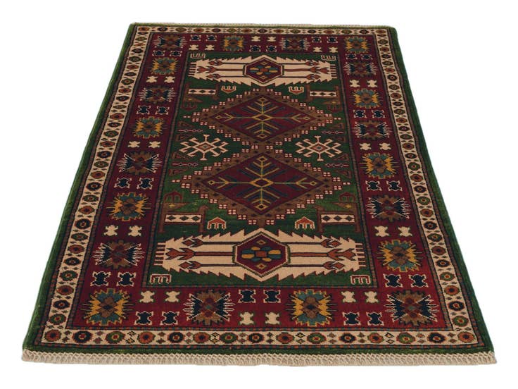 Detail image of 2' 7 x 4' 2 Hand Knotted Shirvan Rug