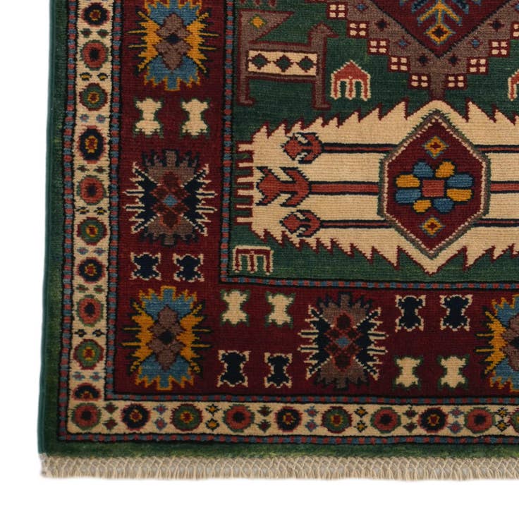 Detail image of 2' 7 x 4' 2 Hand Knotted Shirvan Rug