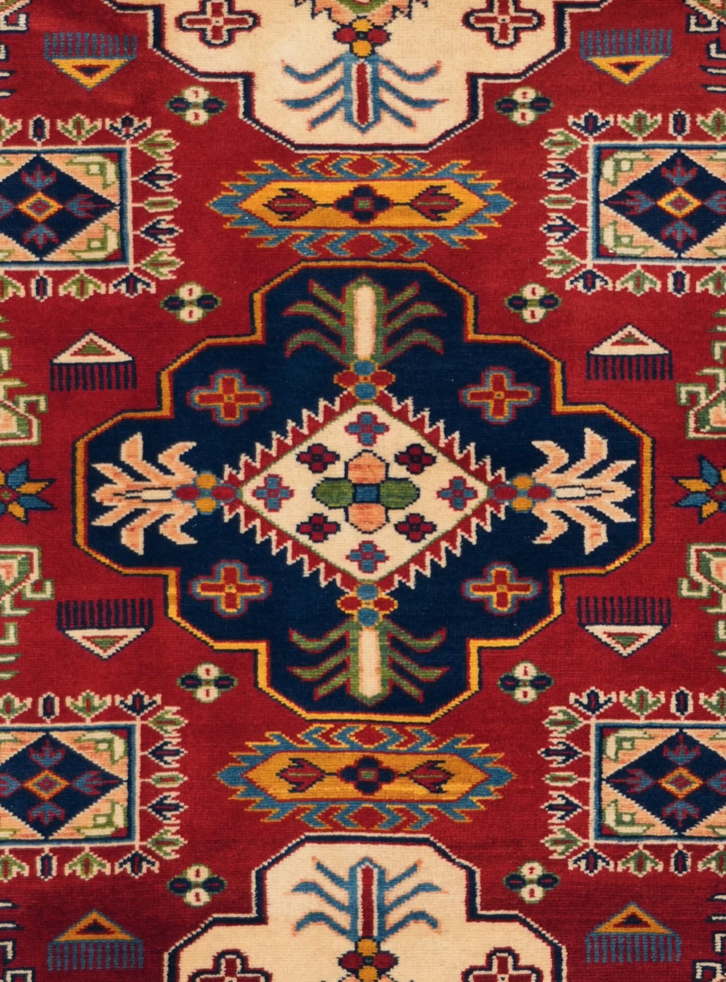 4' 4 x 5' 9 Hand Knotted Shirvan Rug