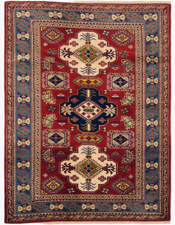 4' 4 x 5' 9 Hand Knotted Shirvan Rug