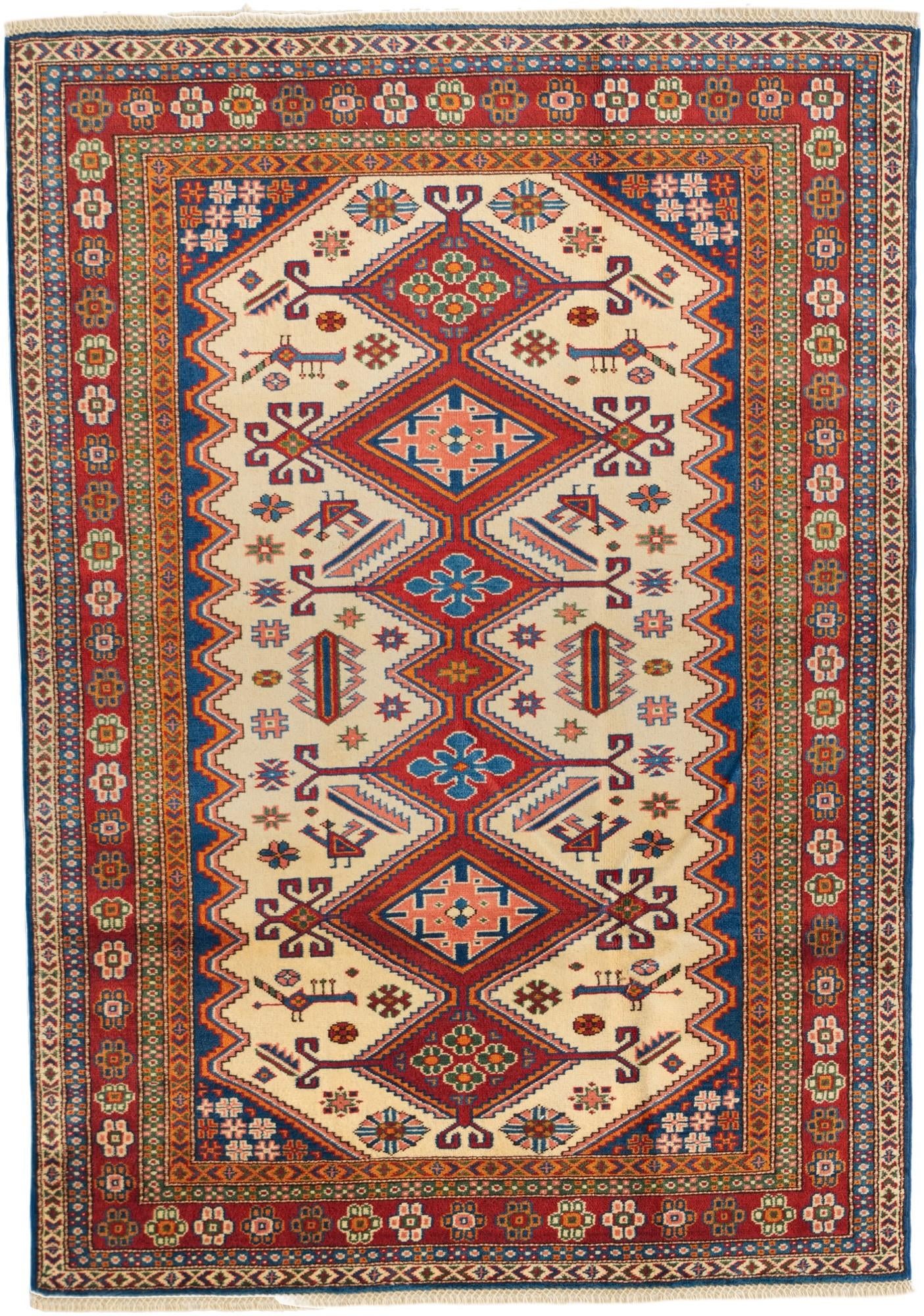 4' 2 x 5' 11 Hand Knotted Shirvan Rug