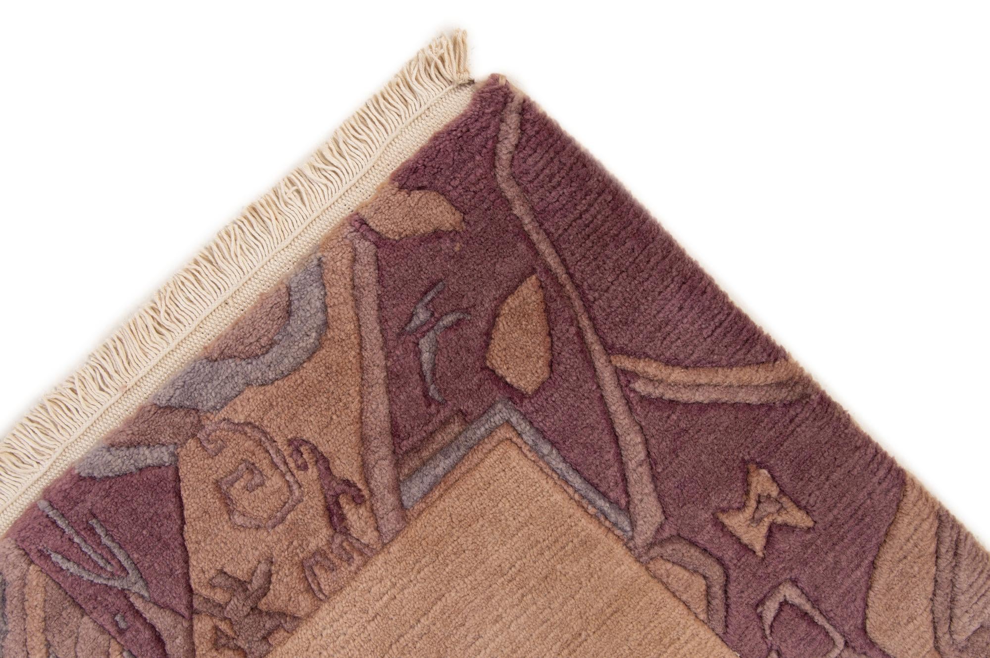 4' 1 x 5' 10 Hand Knotted Tibet Wool Rug
