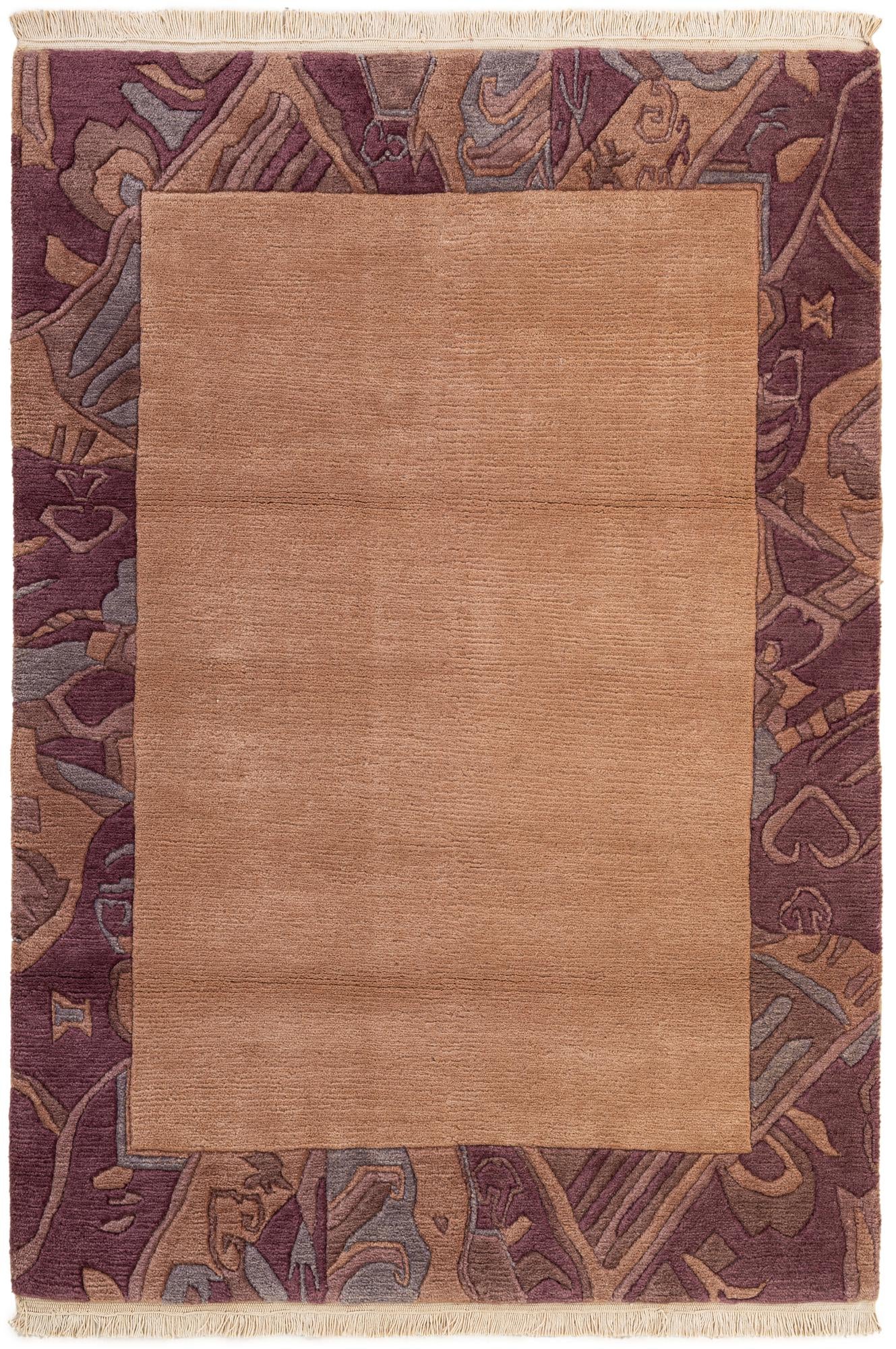 4' 1 x 5' 10 Hand Knotted Tibet Wool Rug