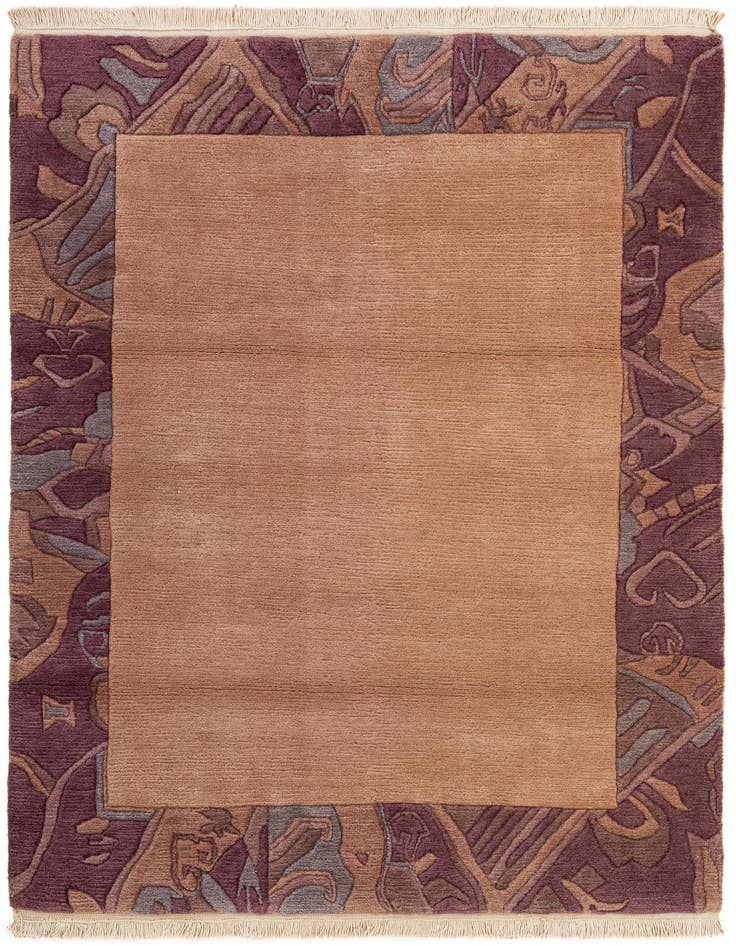Detail image of 4' 1 x 5' 10 Hand Knotted Tibet Wool Rug