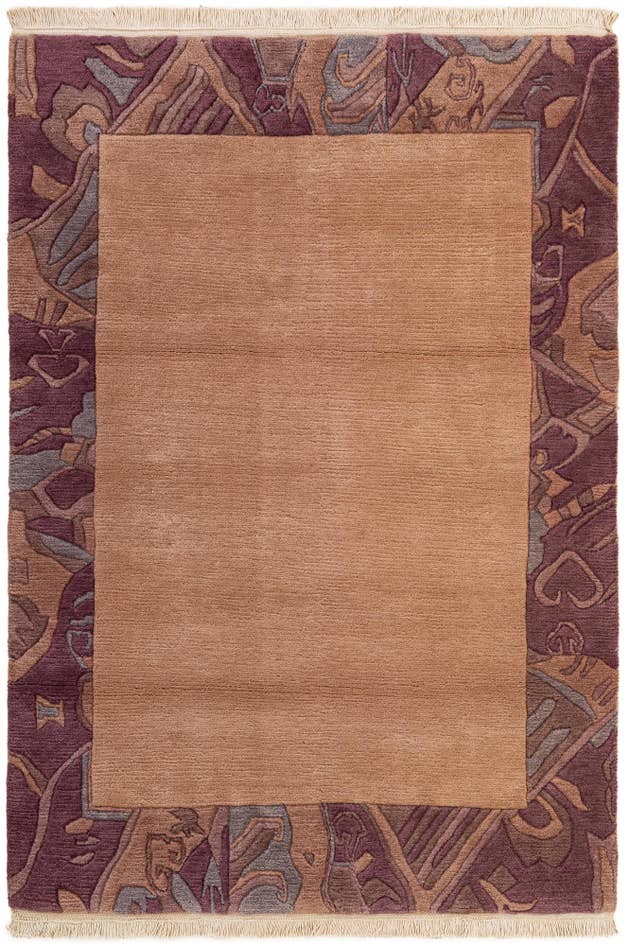 Detail image of 4' 1 x 5' 10 Hand Knotted Tibet Wool Rug