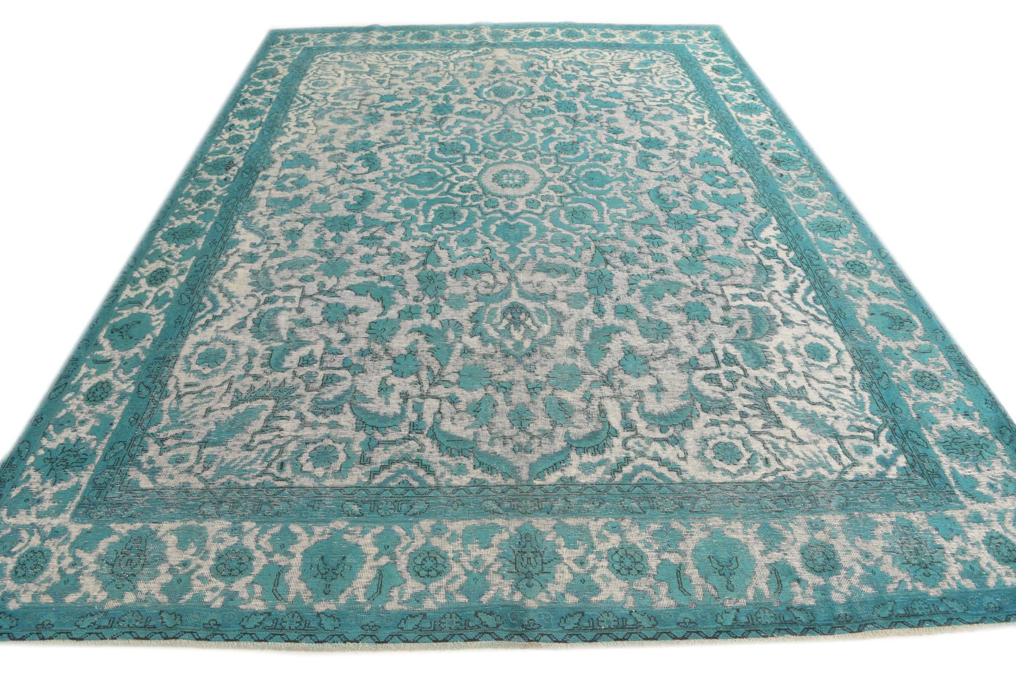 9' 5 x 13' Hand Knotted Ultra Vintage Persian Wool Rug