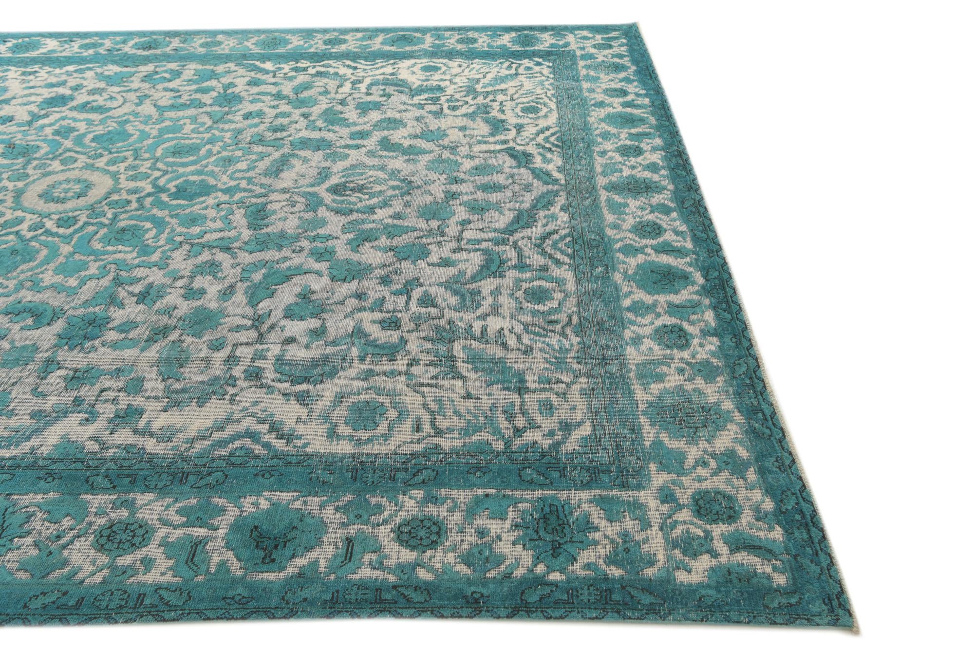9' 5 x 13' Hand Knotted Ultra Vintage Persian Wool Rug