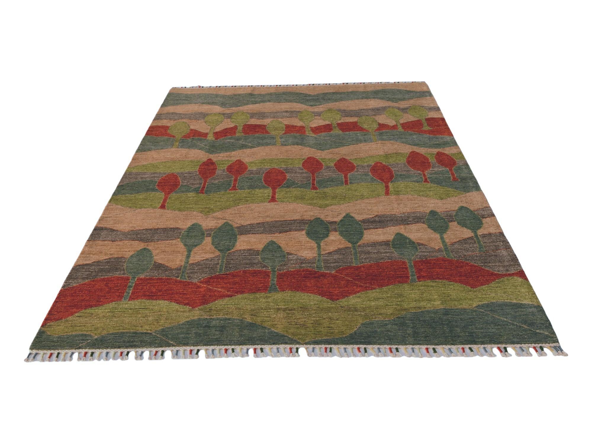 6' 9 x 9' 7 Hand Knotted Ziegler Modern Rug