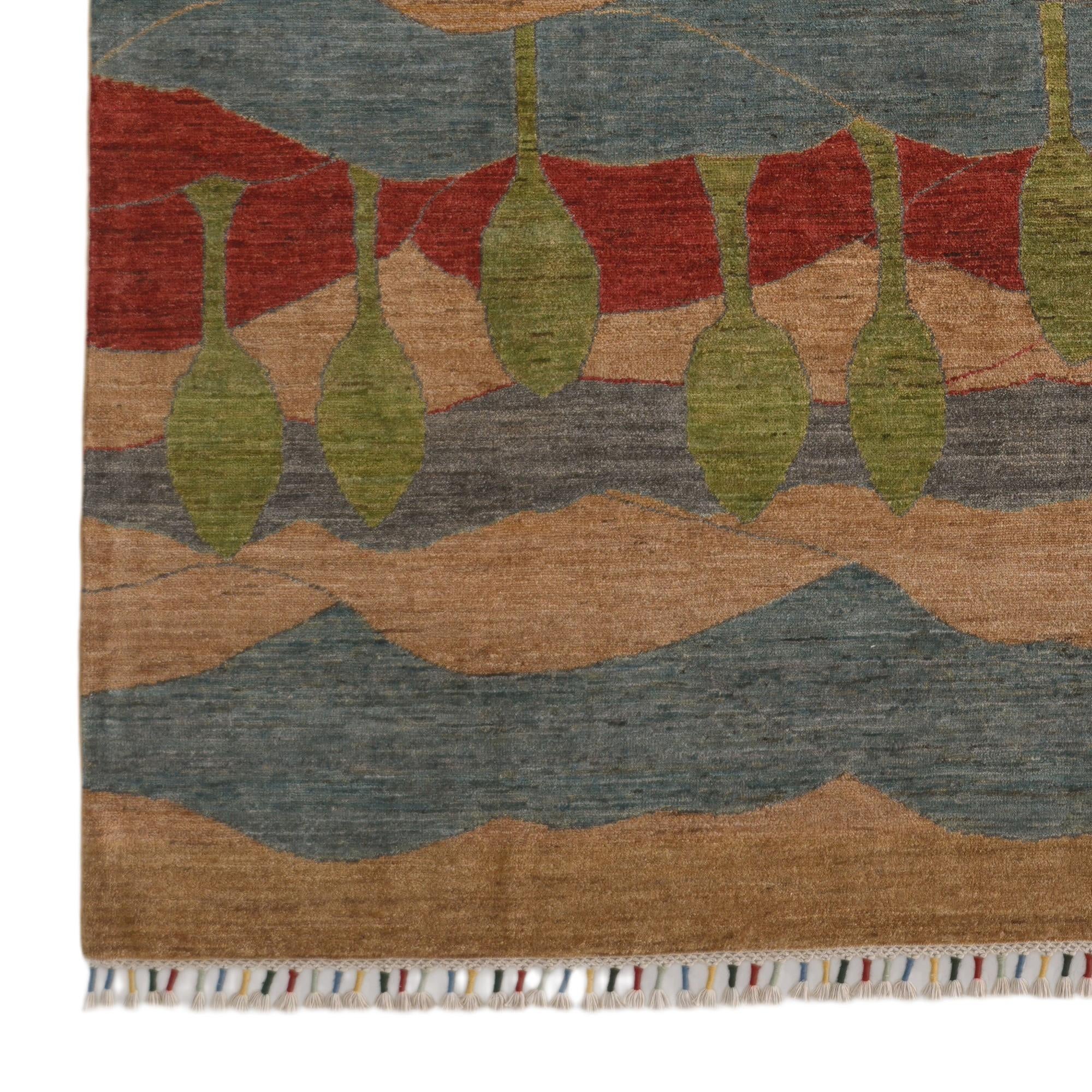6' 9 x 9' 7 Hand Knotted Ziegler Modern Rug
