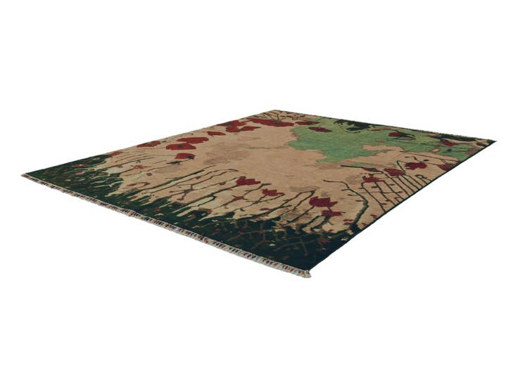 Detail image of 6' 6 x 7' 11 Hand Knotted Ziegler Modern Rug