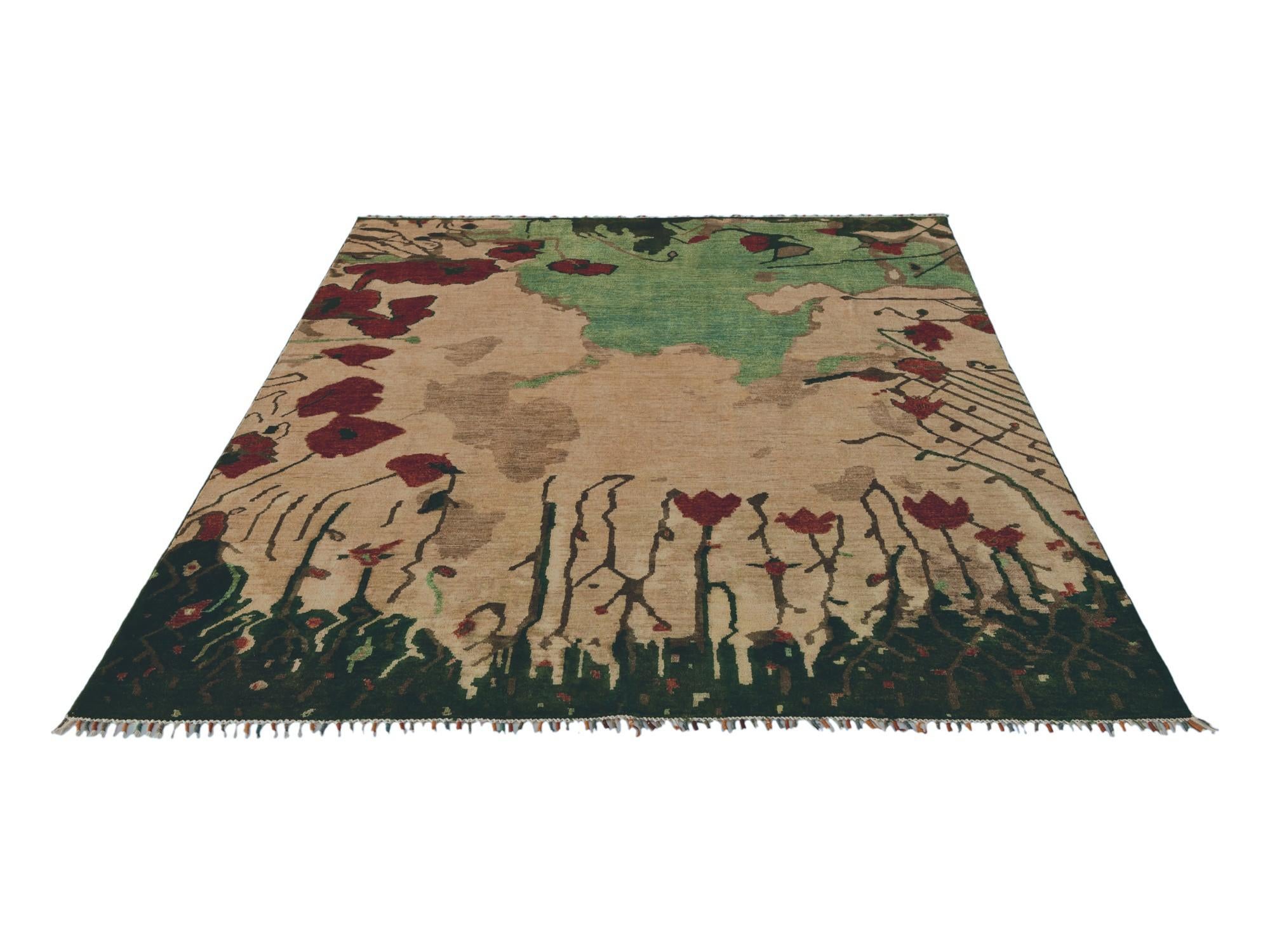 6' 6 x 7' 11 Hand Knotted Ziegler Modern Rug