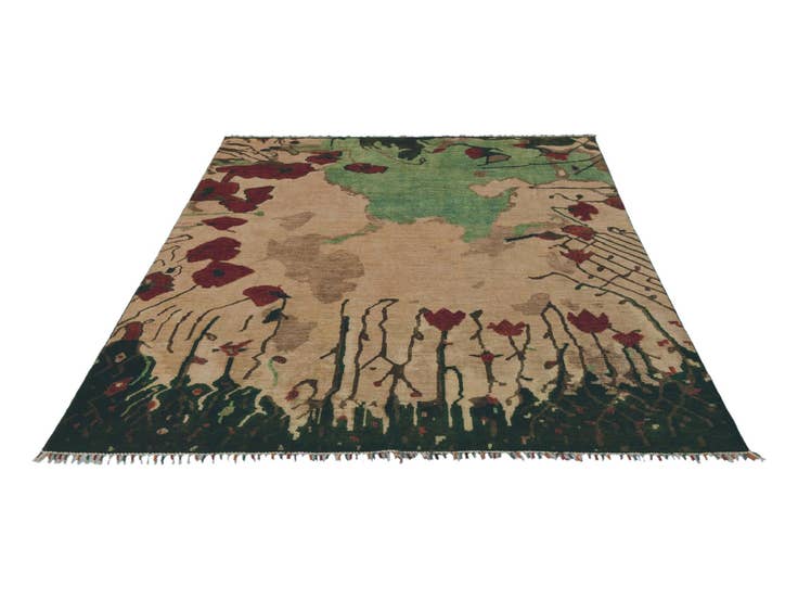 Detail image of 6' 6 x 7' 11 Hand Knotted Ziegler Modern Rug