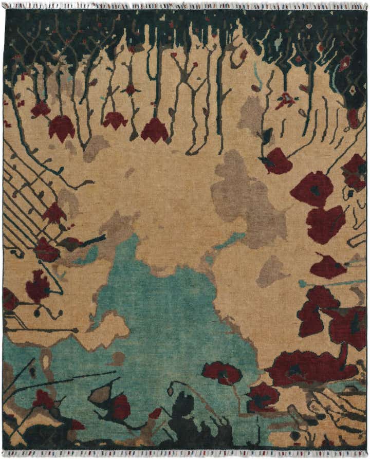6' 6 x 7' 11 Hand Knotted Ziegler Modern Rug