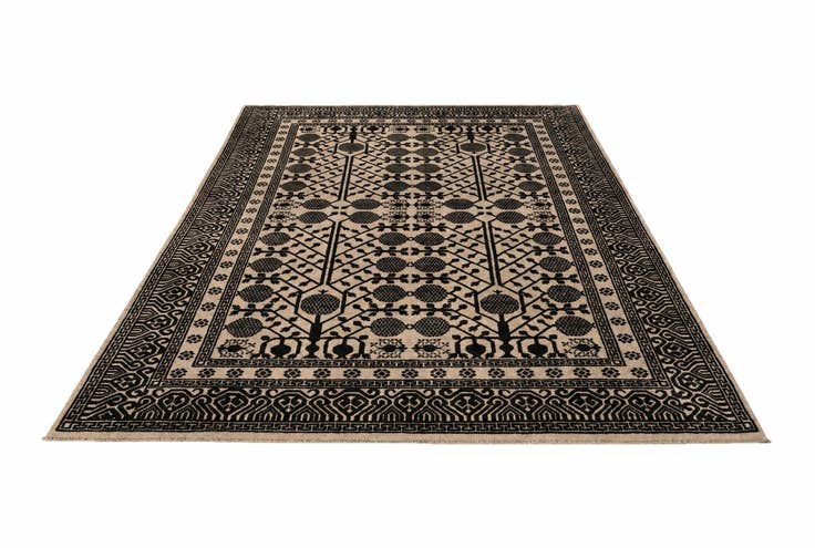 Detail image of 6' 9 x 9' 9 Hand Knotted Ziegler Modern Rug