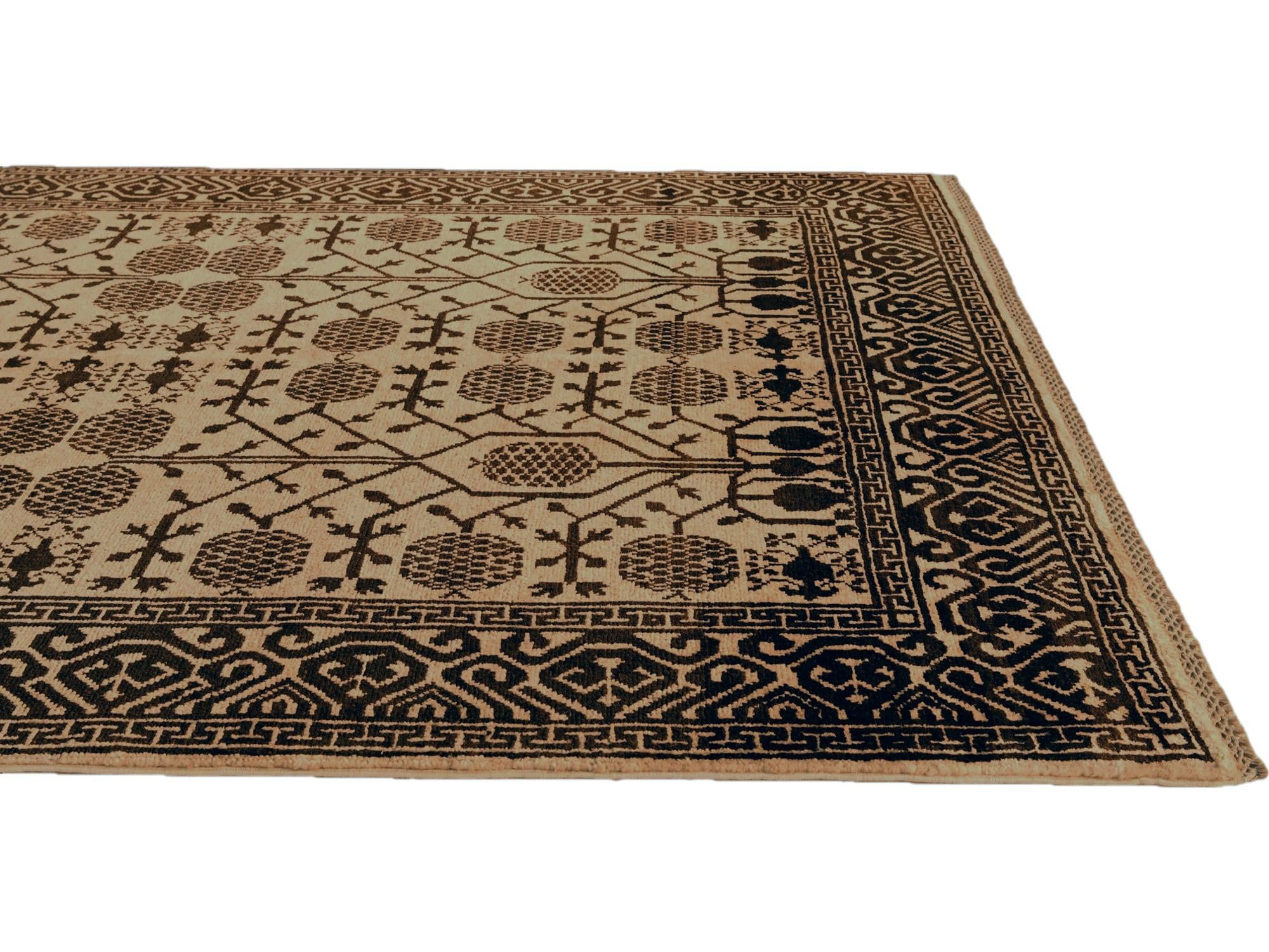 4' 11 x 6' 8 Hand Knotted Ziegler Modern Rug