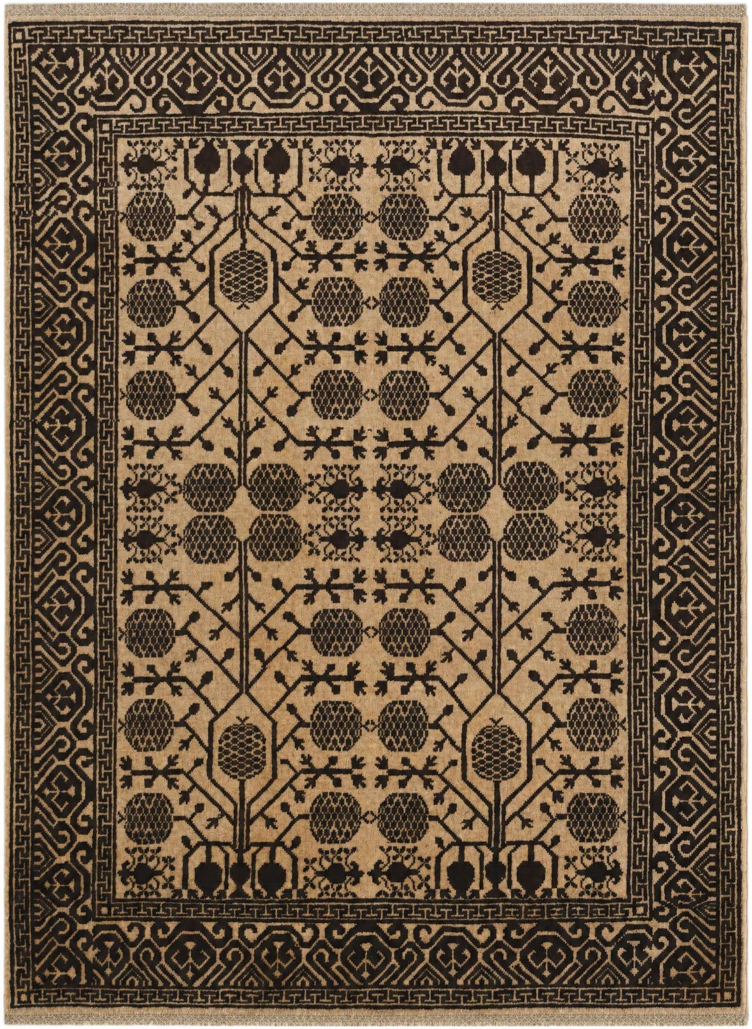 4' 11 x 6' 8 Hand Knotted Ziegler Modern Rug