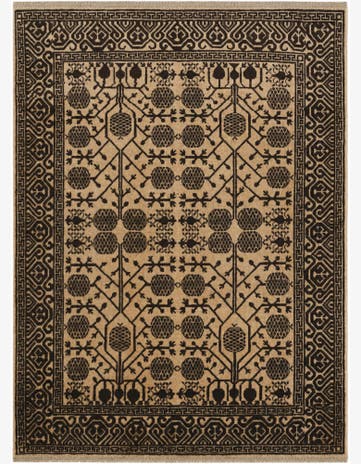 4' 11 x 6' 8 Hand Knotted Ziegler Modern Rug