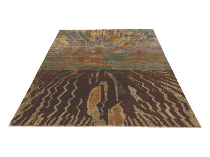Detail image of 5' 7 x 7' 10 Hand Knotted Ziegler Modern Rug