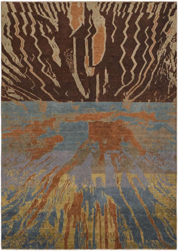 5' 7 x 7' 10 Hand Knotted Ziegler Modern Rug