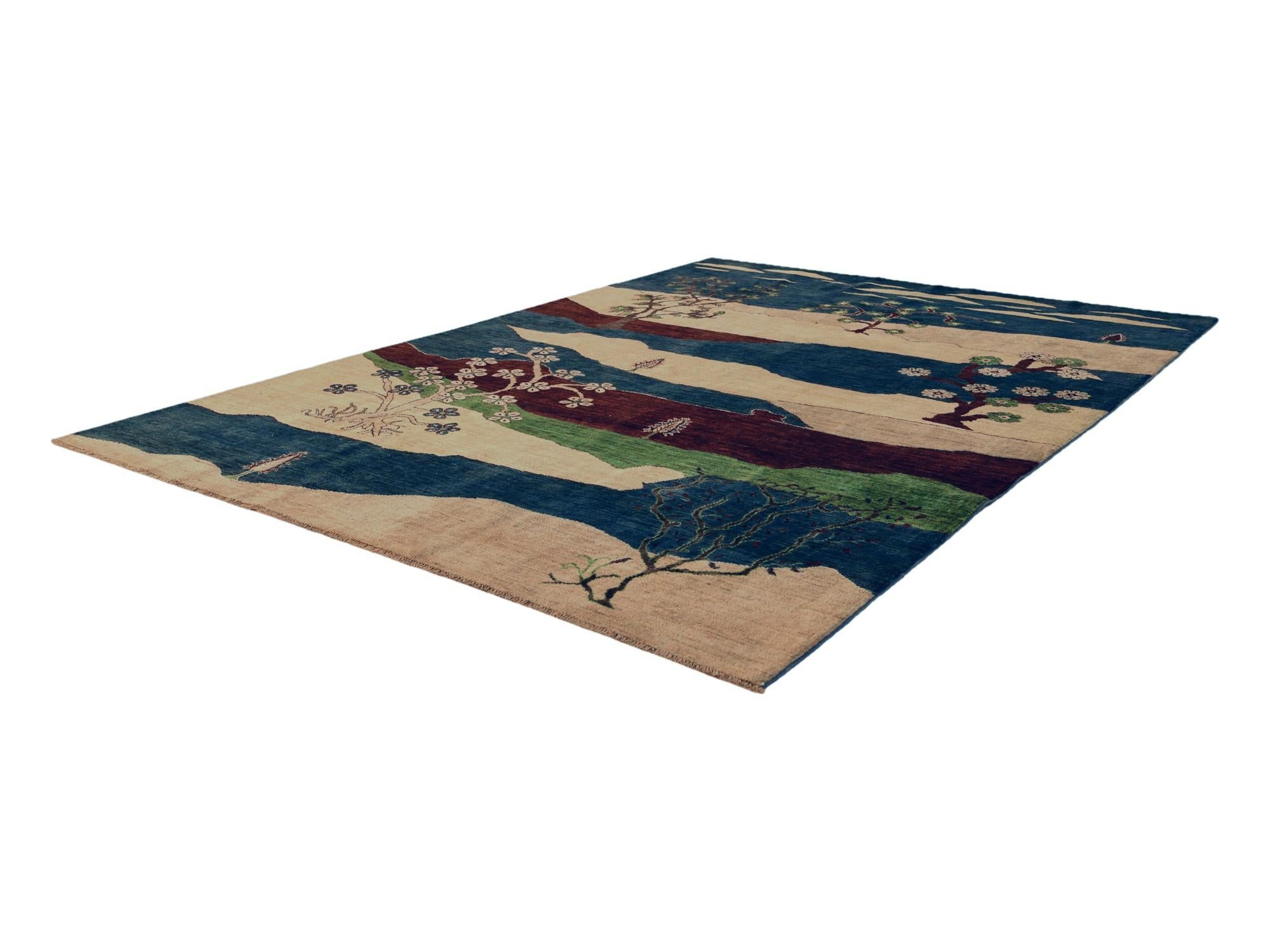 6' 8 x 9' 7 Hand Knotted Ziegler Modern Rug