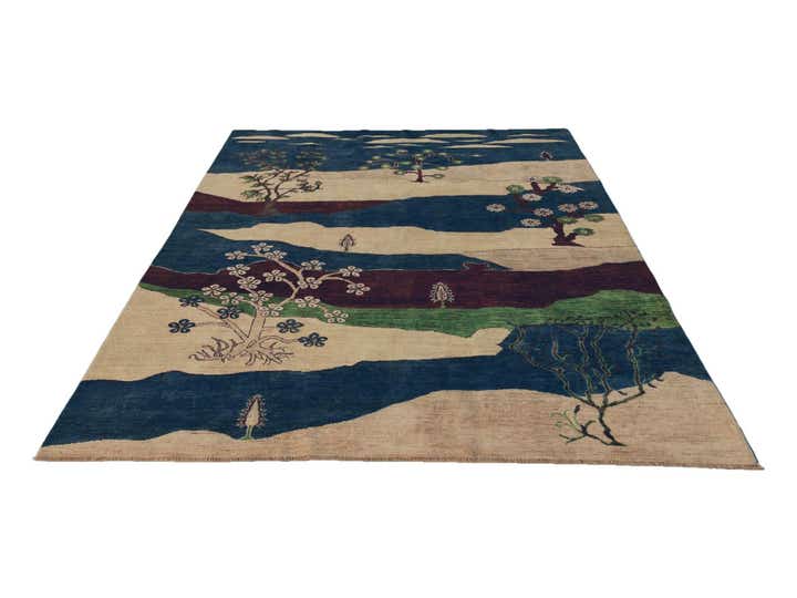 6' 8 x 9' 7 Hand Knotted Ziegler Modern Rug