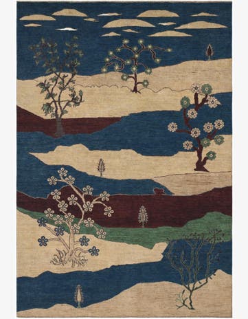 6' 8 x 9' 7 Hand Knotted Ziegler Modern Rug