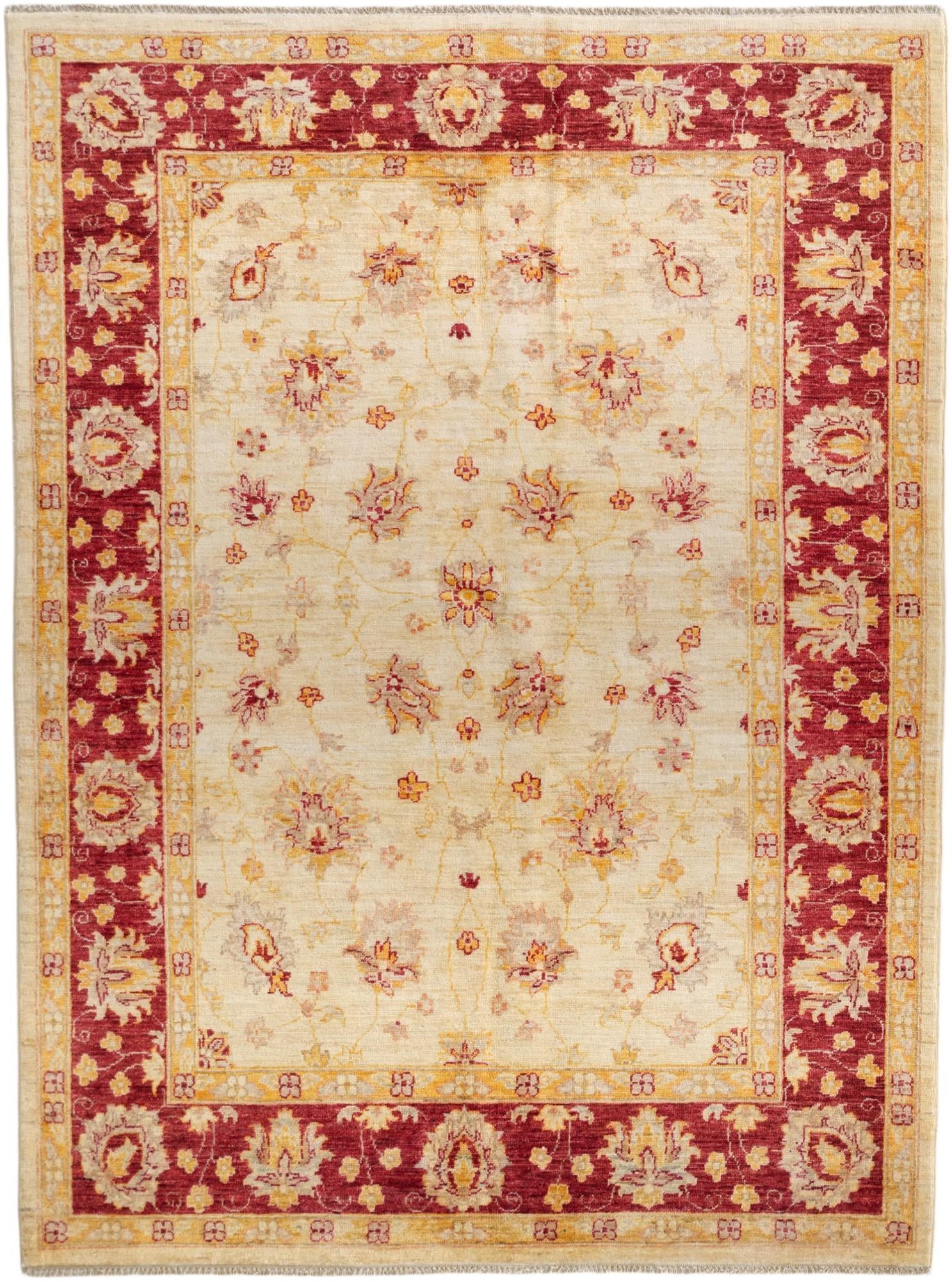 4' 11 x 6' 8 Hand Knotted Ziegler Rug