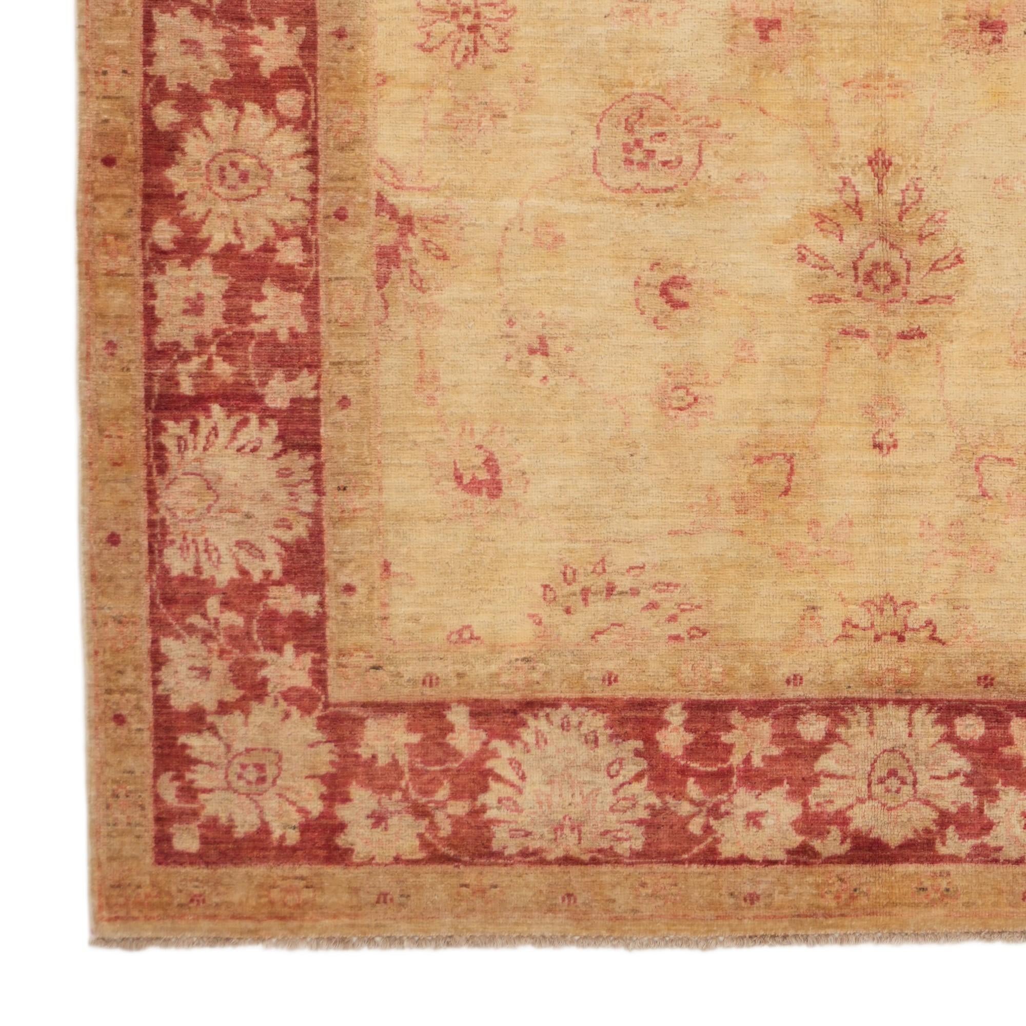 4' 11 x 6' 5 Hand Knotted Ziegler Rug